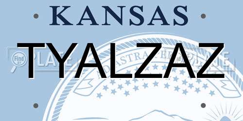 TYALZAZ Kansas License Plate