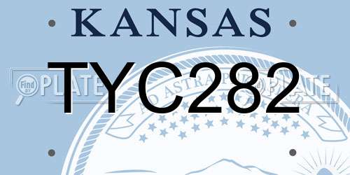 TYC282 Kansas License Plate