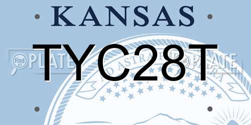 TYC28T Kansas License Plate