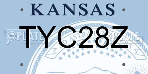 TYC28Z Kansas License Plate