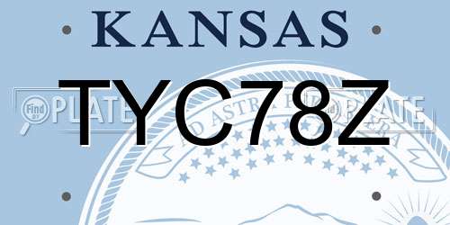 TYC78Z Kansas License Plate