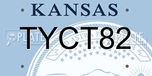 TYCT82 Kansas License Plate