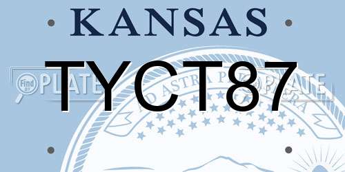 TYCT87 Kansas License Plate