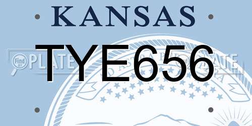 TYE656 Kansas License Plate