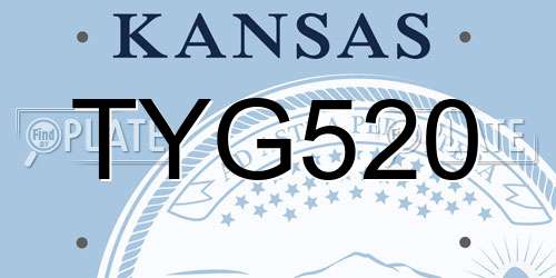 TYG520 Kansas License Plate