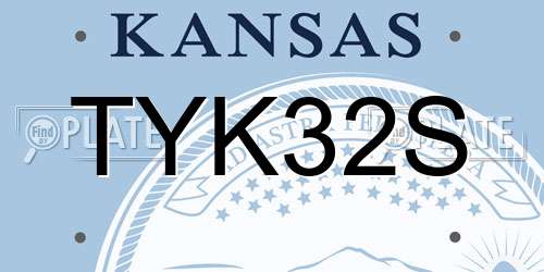 TYK32S Kansas License Plate