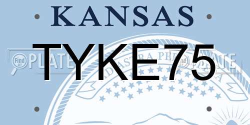 TYKE75 Kansas License Plate
