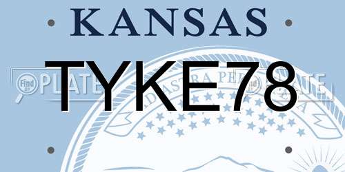 TYKE78 Kansas License Plate