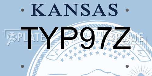 TYP97Z Kansas License Plate