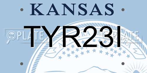 TYR23I Kansas License Plate