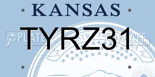 TYRZ31 Kansas License Plate