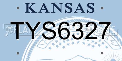 TYS6327 Kansas License Plate
