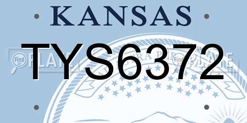 TYS6372 Kansas License Plate