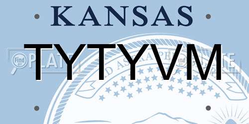 TYTYVM Kansas License Plate