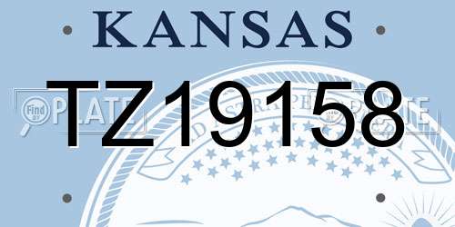 TZ19158 Kansas License Plate