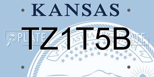 TZ1T5B Kansas License Plate