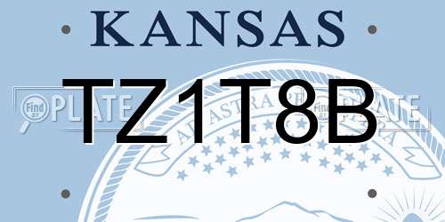 TZ1T8B Kansas License Plate