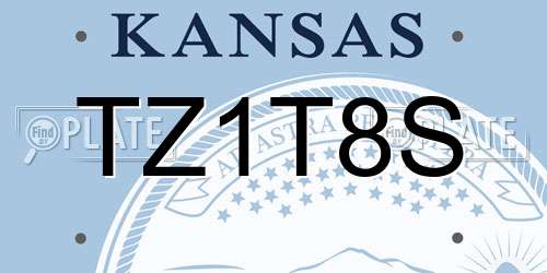 TZ1T8S Kansas License Plate
