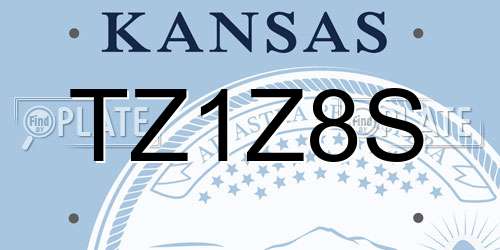 TZ1Z8S Kansas License Plate
