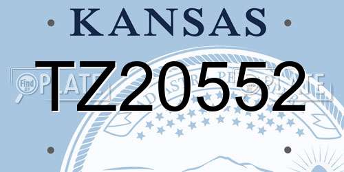 TZ20552 Kansas License Plate