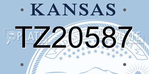 TZ20587 Kansas License Plate