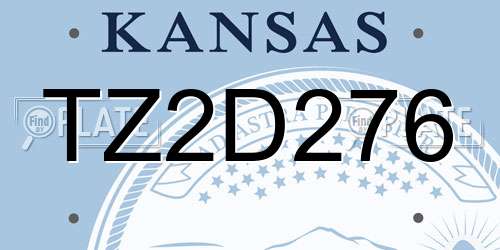 TZ2D276 Kansas License Plate