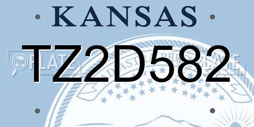 TZ2D582 Kansas License Plate