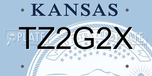 TZ2G2X Kansas License Plate