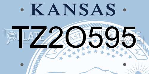 TZ2O595 Kansas License Plate