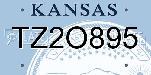 TZ2O895 Kansas License Plate