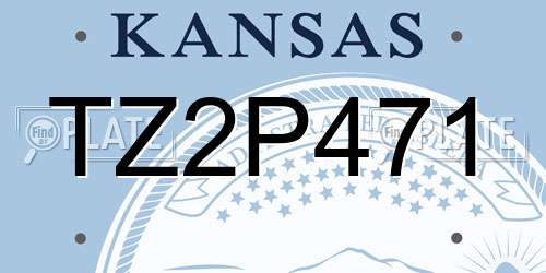 TZ2P471 Kansas License Plate