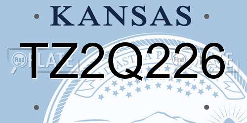 TZ2Q226 Kansas License Plate