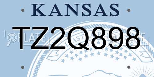 TZ2Q898 Kansas License Plate
