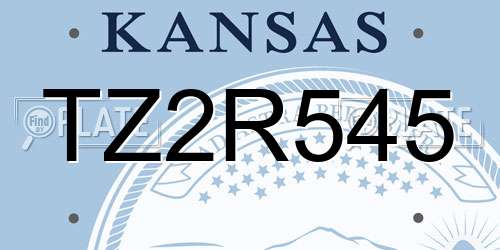 TZ2R545 Kansas License Plate