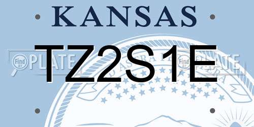 TZ2S1E Kansas License Plate