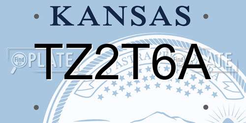 TZ2T6A Kansas License Plate