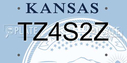 TZ4S2Z Kansas License Plate