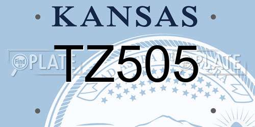 TZ505 Kansas License Plate
