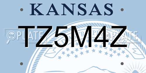 TZ5M4Z Kansas License Plate