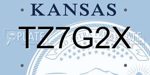 TZ7G2X Kansas License Plate