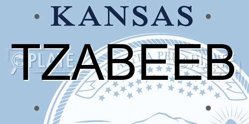 TZABEEB Kansas License Plate