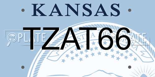 TZAT66 Kansas License Plate