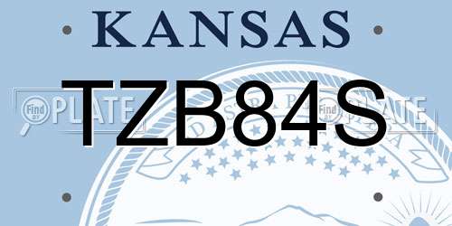 TZB84S Kansas License Plate