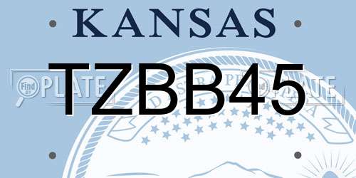 TZBB45 Kansas License Plate