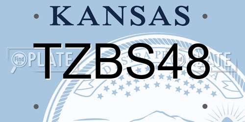 TZBS48 Kansas License Plate