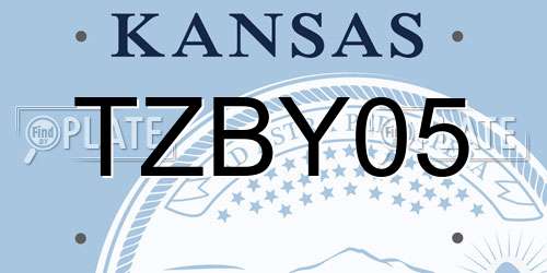 TZBY05 Kansas License Plate
