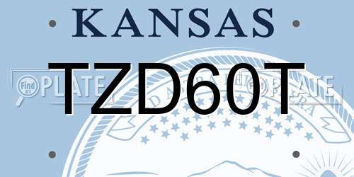 TZD60T Kansas License Plate