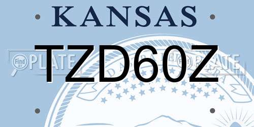TZD60Z Kansas License Plate