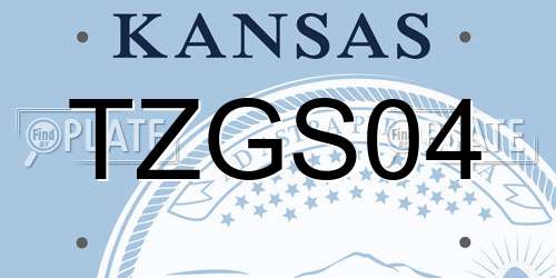 TZGS04 Kansas License Plate