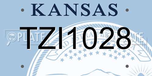 TZI1028 Kansas License Plate